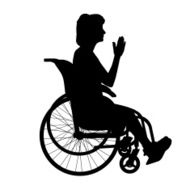 Vector silhouette of a woman N1190