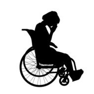 Vector silhouette of a woman N1191