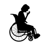 Vector silhouette of a woman N1192