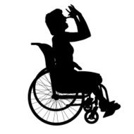 Vector silhouette of a woman N1193