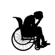 Vector silhouette of a woman N1194