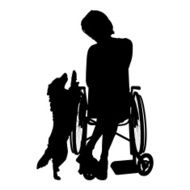 Vector silhouette of a woman N1197