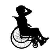 Vector silhouette of a woman N1201
