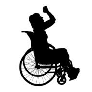 Vector silhouette of a woman N1202