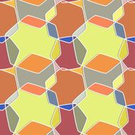 Colorful seamless background stars hexagon Vector illustration N2