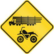 Lumber Trucks And ATVs In Canada