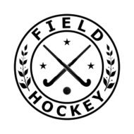 Black badge emblem for the team field hockey Vector