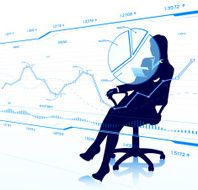 Business woman with tablet computer