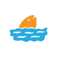 fish in water vector logo N5