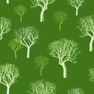 Hand drawn trees seamless pattern N2