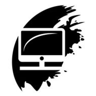 Vector desktop computer icon