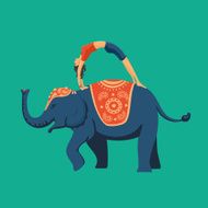 Yoga on an elephant