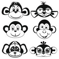 Funny differently monkey Face of monkeys N2