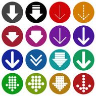 Arrow sign icon set- vector illustration N2