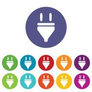 Plug icon set