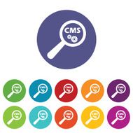 CMS search icon set