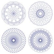 Set of vector ornament rosettes N2