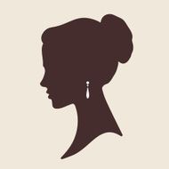Vector elegant woman silhouette N2