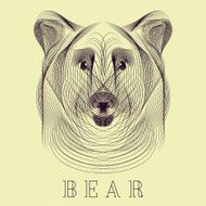 Hipster stylize vector bear N2