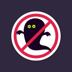 No Ban or Stop signs Halloween Ghost icon