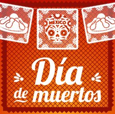D&iacute;a de Muertos - Composici&oacute;n Papel Picado Illustration