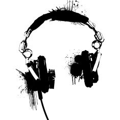 Headphones stencil vector 2