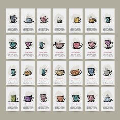 Cards with ornate mugs sketch for your design N2