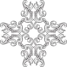 The baroque rosette art element N2