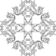 Victorian baroque rosette good art N2