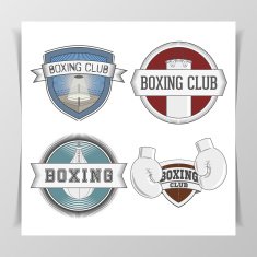Set of Boxing Design Elements