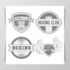 Set of vintage Boxing Labels N2