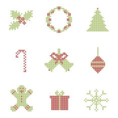 Christmas embroidered elements N2