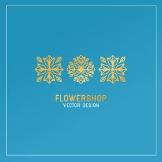 Vector flower shop logo N2