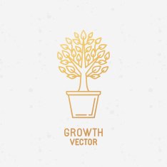 Growth concept and logo design element N2