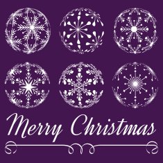 set of vector christmas balls