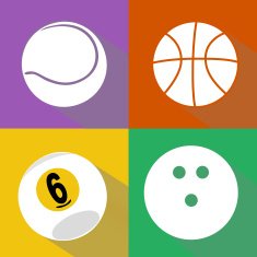 Sport balls vector set N2