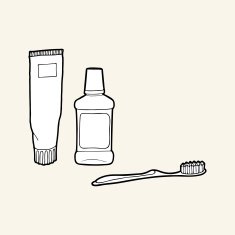 Black & white set of hygiene 2