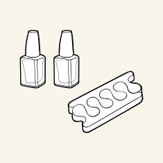 Black & white pedicure set