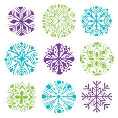Set of snowflakes N9