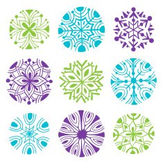 Set of snowflakes N10