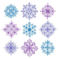 Set of snowflakes N12