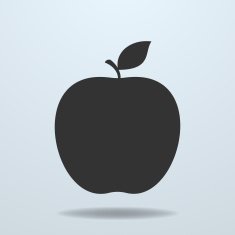 Apple with leave Vector icon