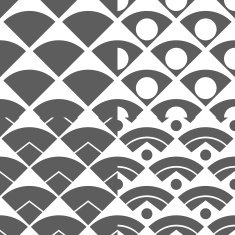 Set of Abstract Peacock Tail Seamless Pattern Vector N2