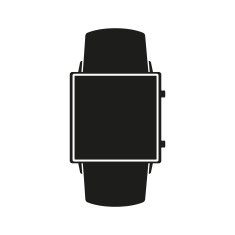 Silhouette symbol of Original design example smartwatch N2
