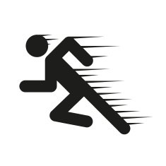 Running people in motion