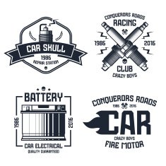 Car repair and racing emblems N2