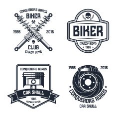 Car repair and biker club emblems N3