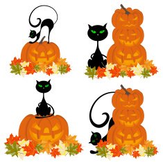 Set of Halloween Greeting Cards N4