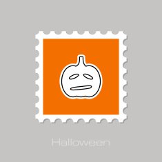 Halloween pumpkins stamp N10