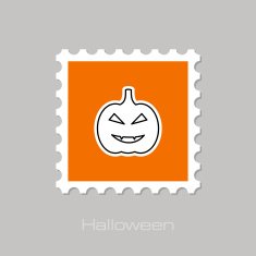 Halloween pumpkins stamp N16